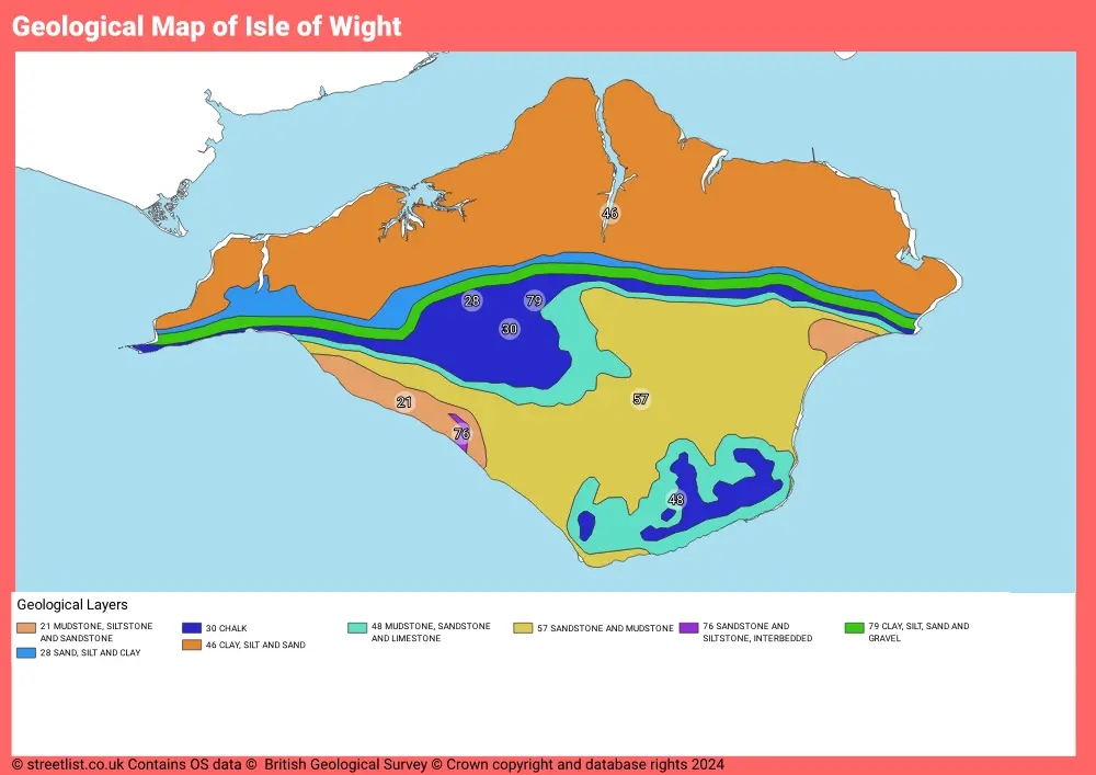 Geological Map of the Isle of Wight